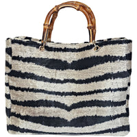 Zebra Print Small Avery Bamboo Bag