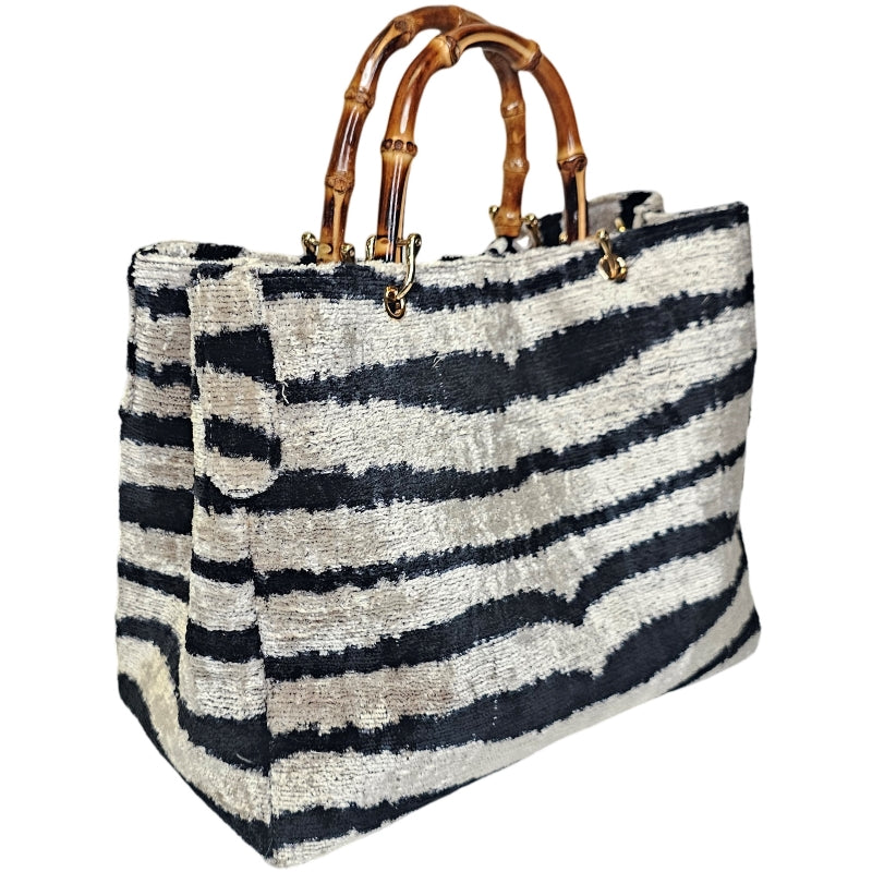 Zebra Print Small Avery Bamboo Bag