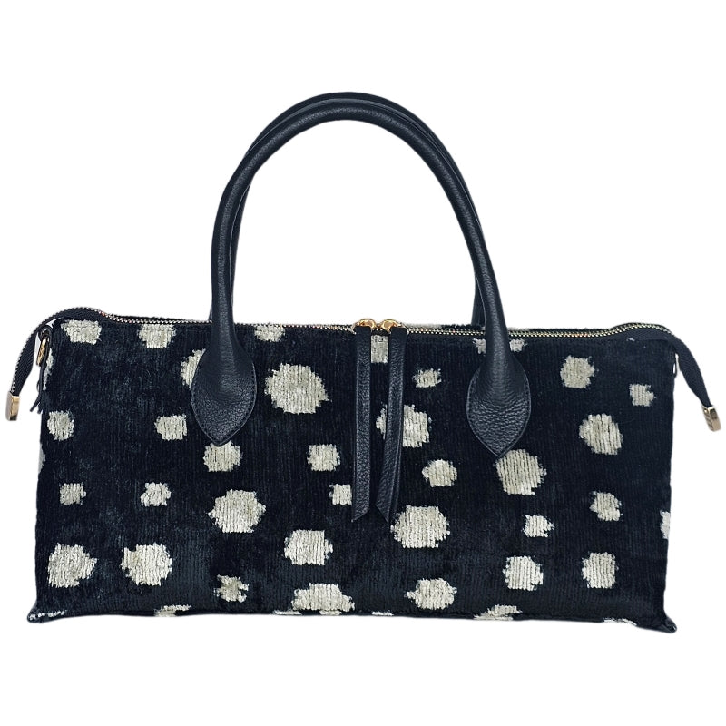 Black Polka Dot  Goldie Bag