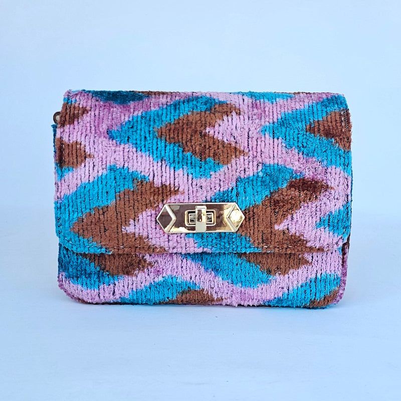 Purple Turquoise and Pink Patterned Kimmie