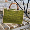 Green and Hay Piper Bamboo Bag