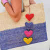 Soleil French Blue and Hay Raffia Bag