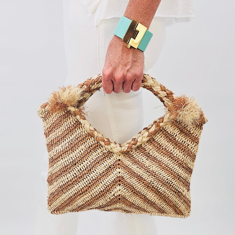 Mila Hay and Natural Raffia Tote