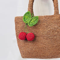 Cherry Raffia Bag Charm