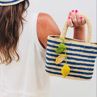 Lemon Raffia Bag Charm