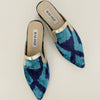 Blue and Navy Patterned Amelia Slide