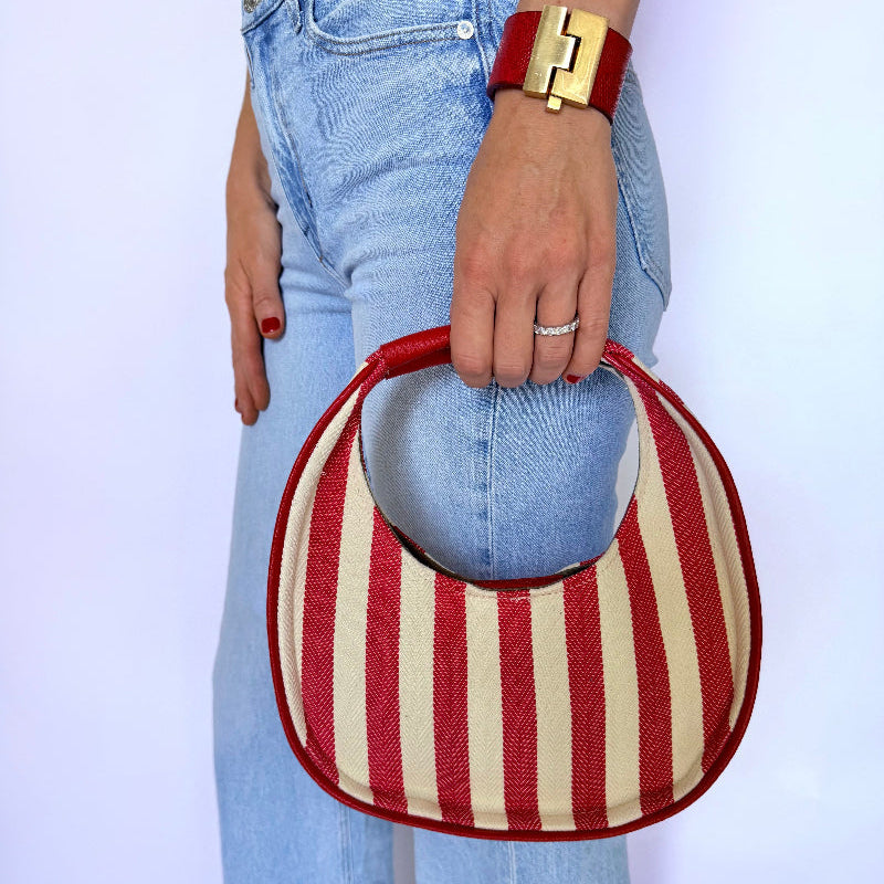 Herringbone Canvas Mini Luca Bag