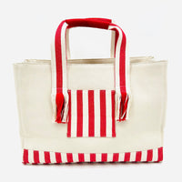 Herringbone Canvas Weekender Tote Bag