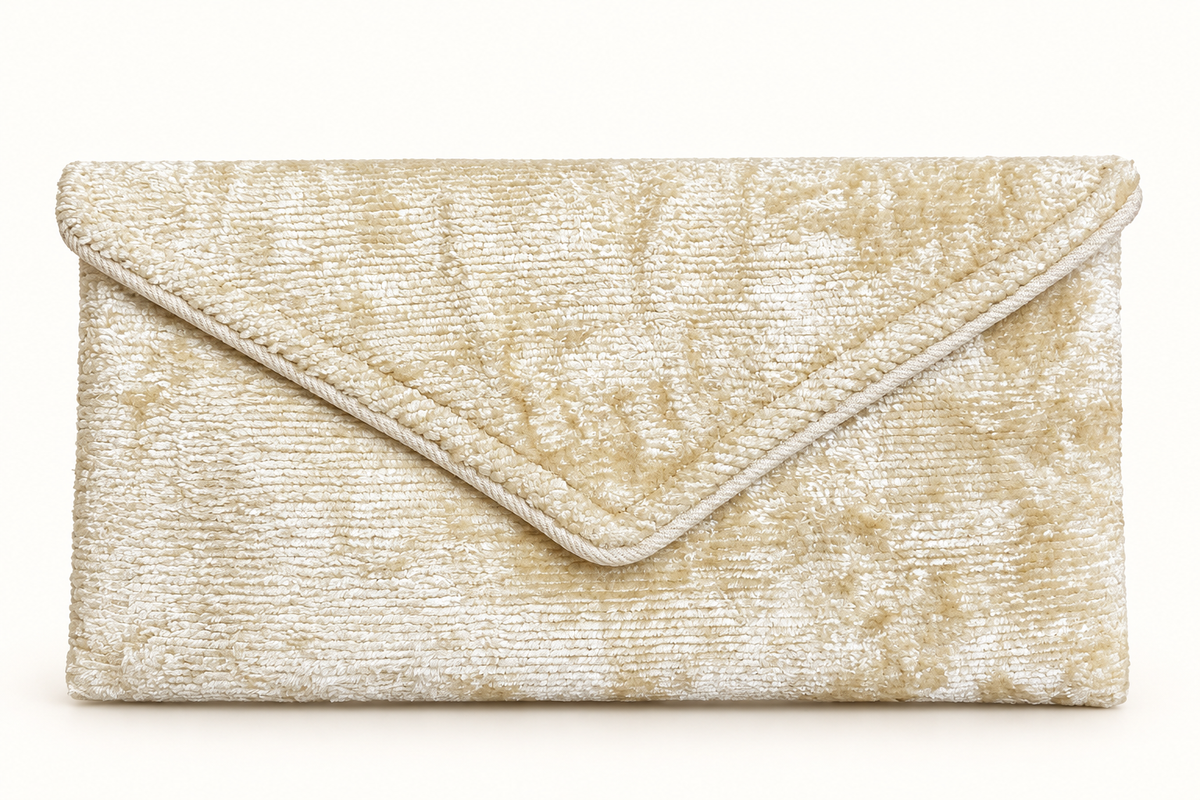 Cream Lily Envelope Clutch