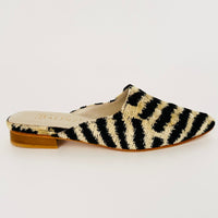 Black and Cream Patterned Nora Slide