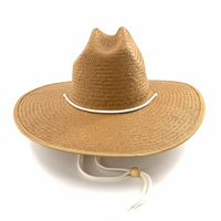 Baldiz Tan Sun Hat | Wide Brim Sun Hat with Rope Band