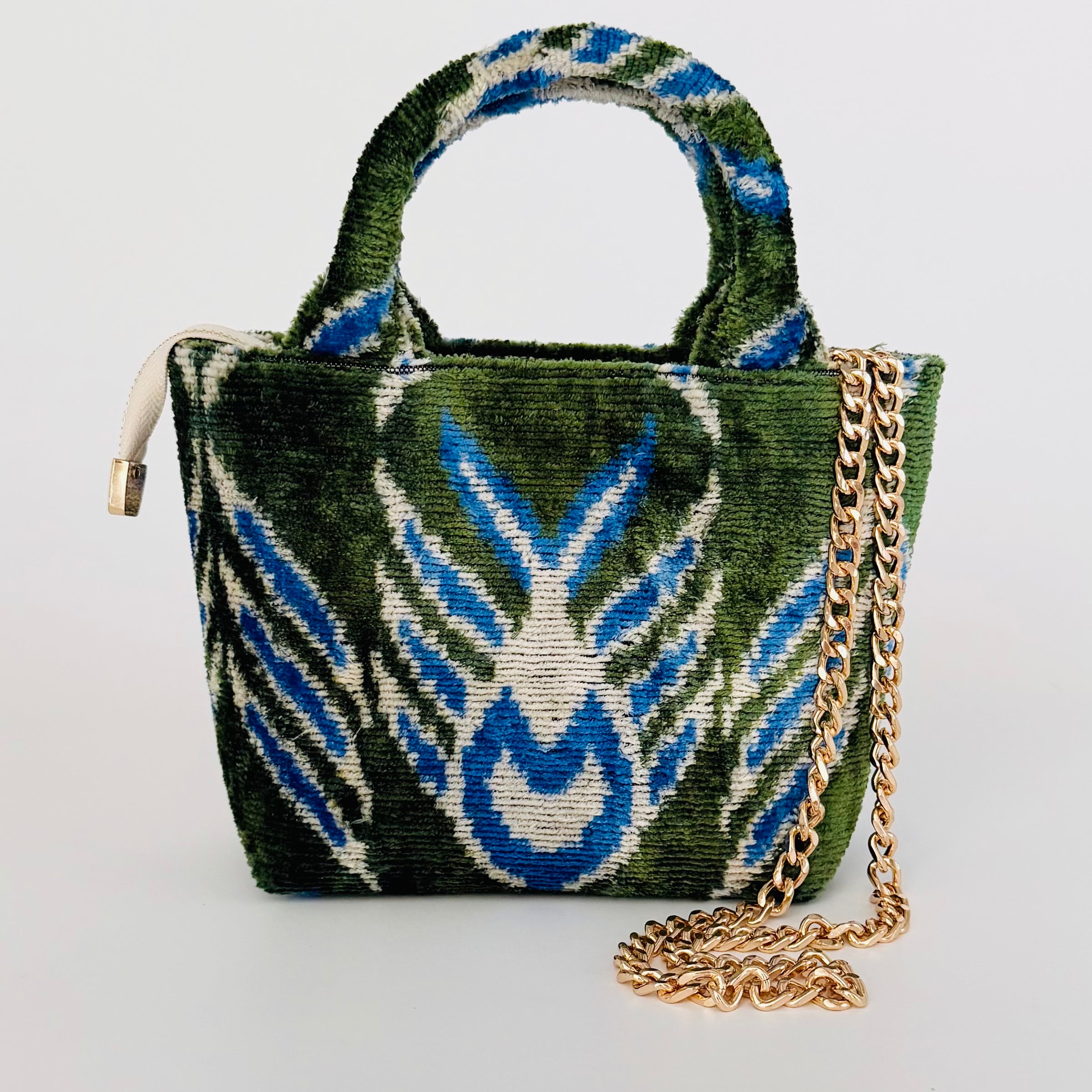 Green and Blue Feather Mini Cypress