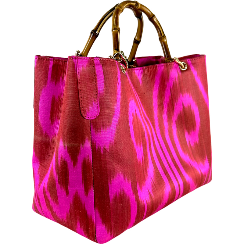 Pink and Red Small Bamboo Avery Bag