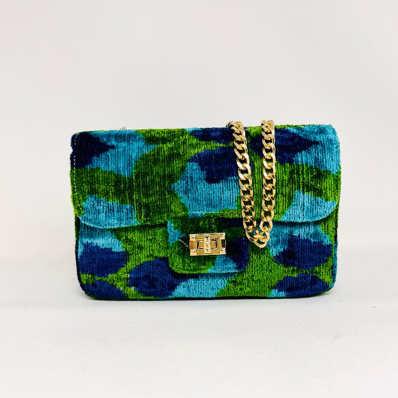 Green and Blue Flower Pattern Brooke