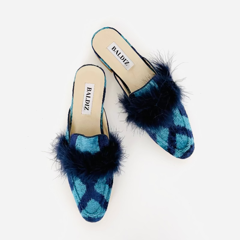 Blue and Navy Zoe with Fur