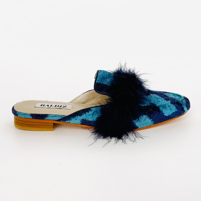 Blue and Navy Zoe with Fur