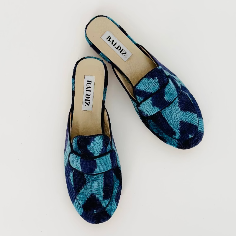 Blue and Navy Poppy Slide