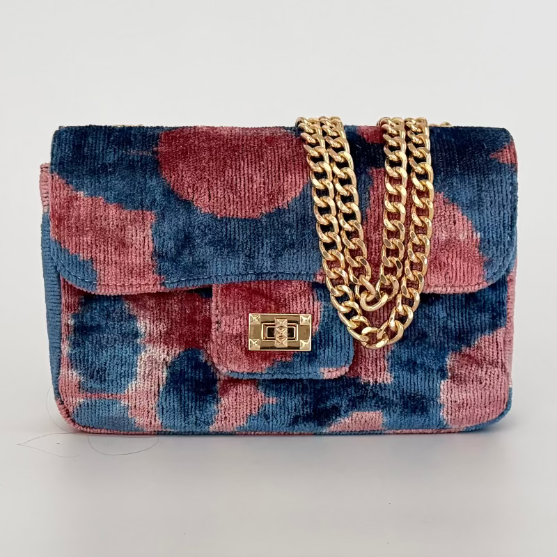 Pink and Blue Patterned Brooke