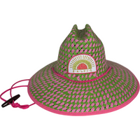 Baldiz Green and Pink Lifeguard Hat