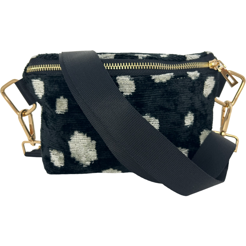 Black and White Polka Dot Mini Emmie Crossbody