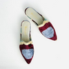 Marron and Blue Dot Amelia Slide