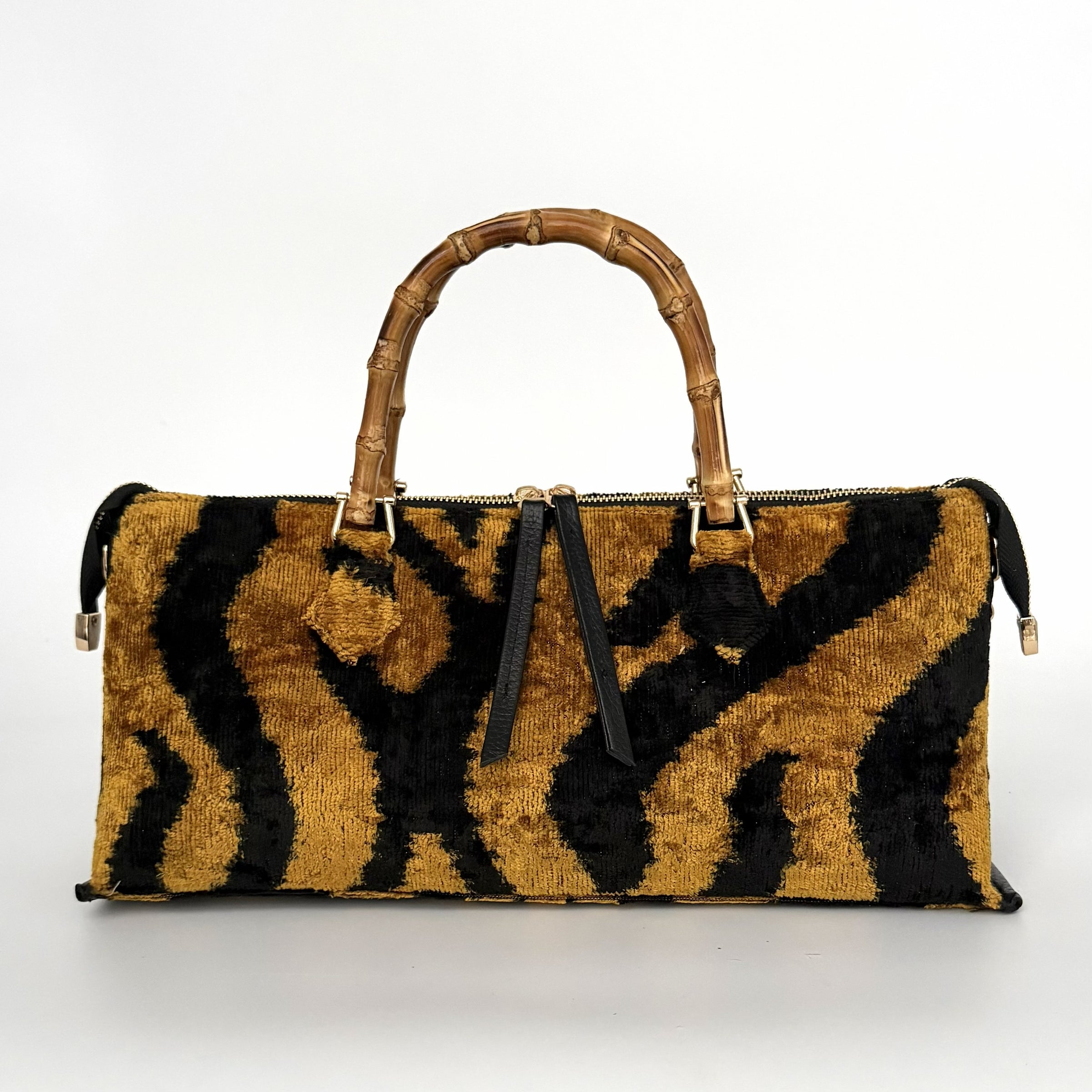 Tiger Print Goldie Bamboo Bag