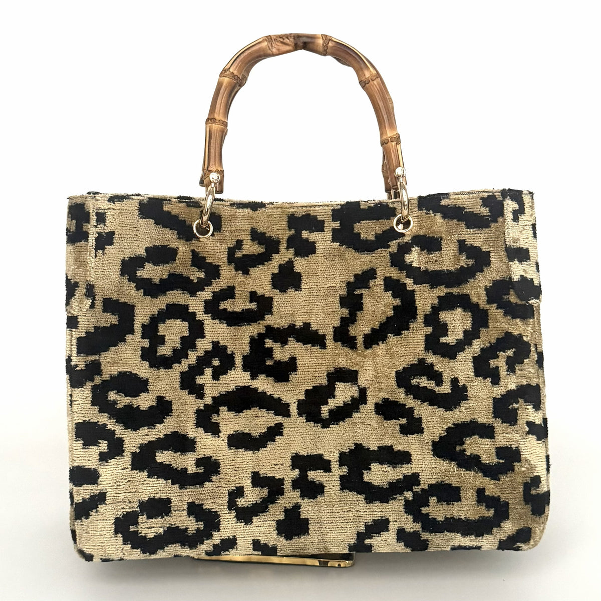 Cream Leopard Avery Bamboo Bag