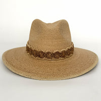 Baldiz Palm Hat with Light Brown Raffia Band