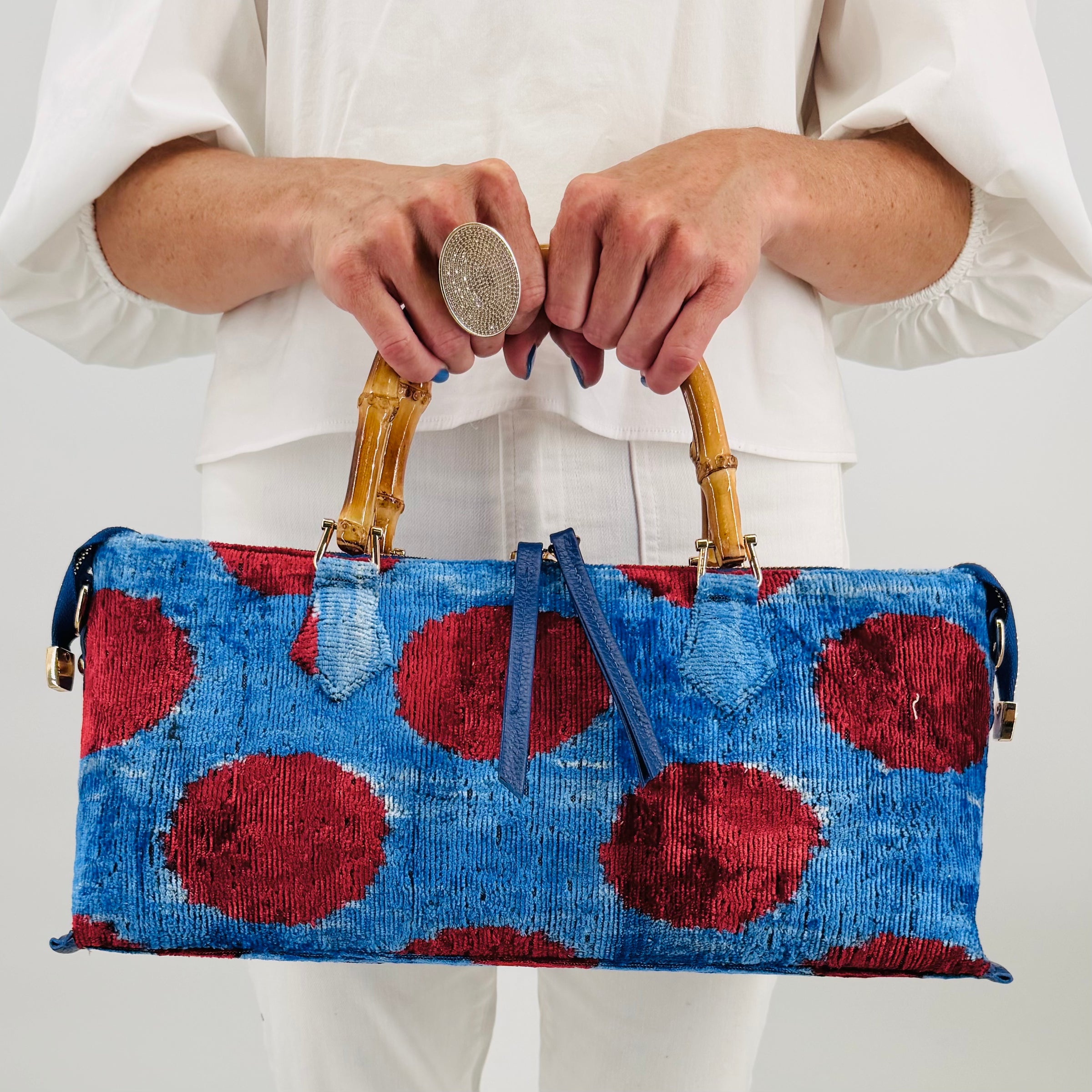 Royal Carmine Goldie Bamboo Bag