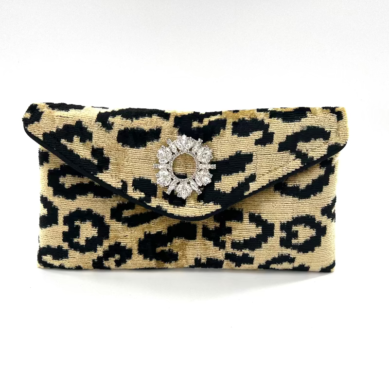 Leopard Patterened Lily Cocktail Clutch