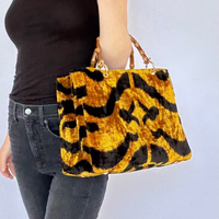 Tiger Print Small Avery Bamboo Bag