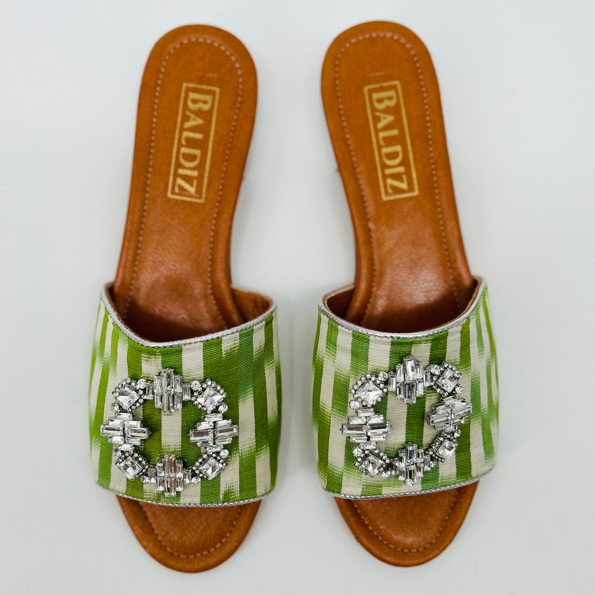 Green and White Silk Ellis Cocktail