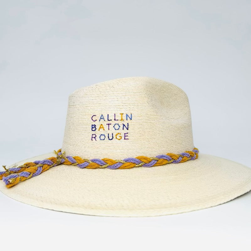 Purple and Gold "Callin' Baton Rouge" with Paw Print Hat