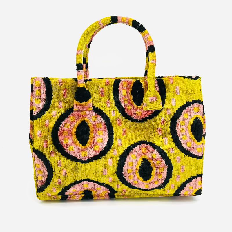 Hot Pink and Black with Neon Yellow Pattern Weekender