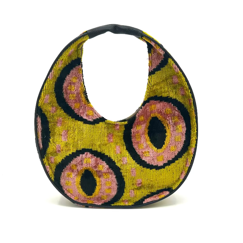 Hot Pink with Black and Neon Yellow Pattern Luca Bag