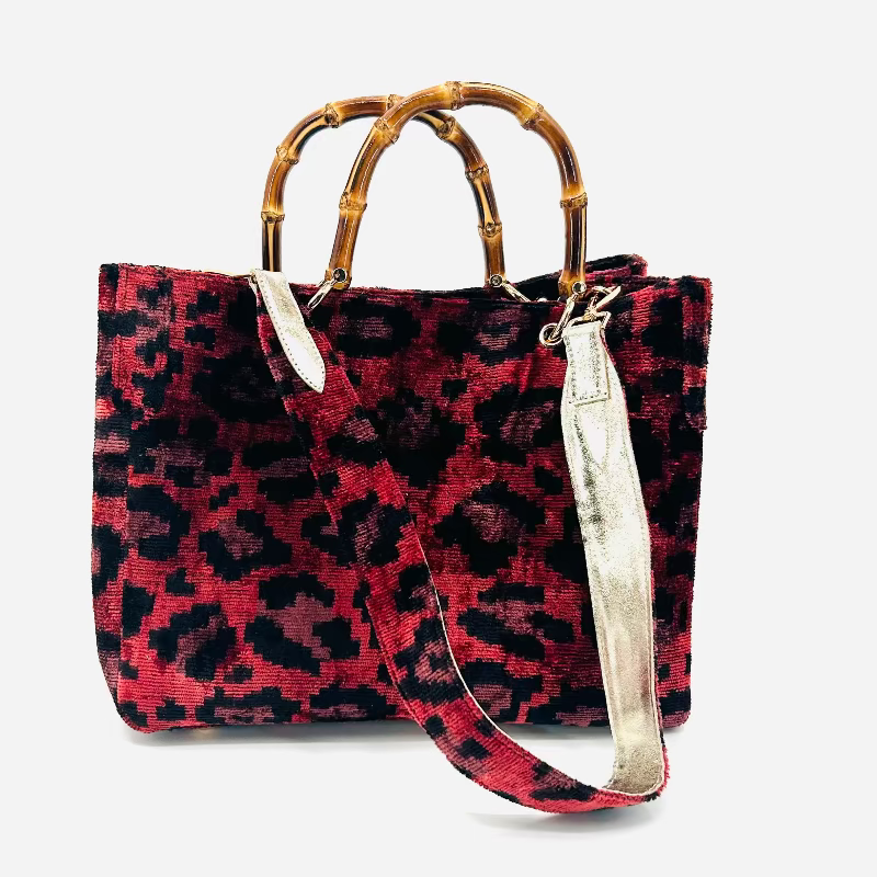 Crimson Safari Small Avery Bamboo Bag
