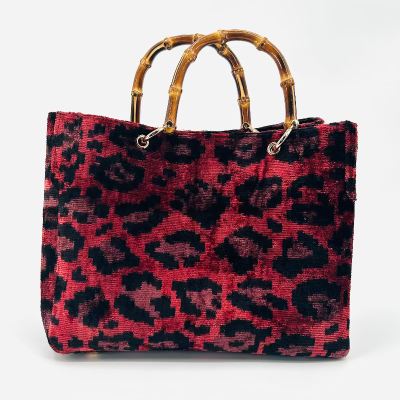 Crimson Safari Small Avery Bamboo Bag