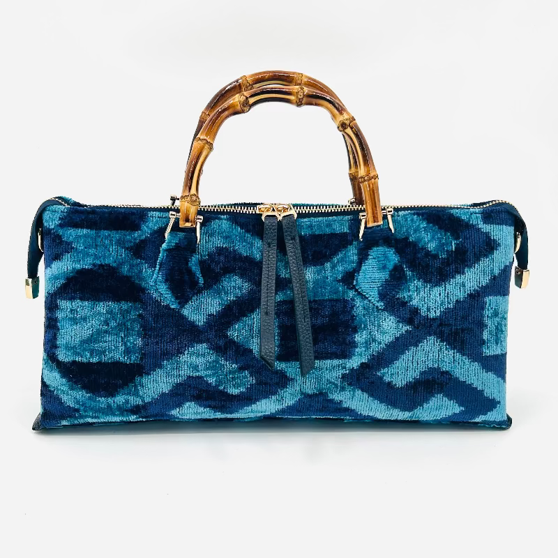Blue and Navy Goldie Bamboo Bag