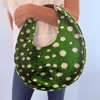 Emerald Green and White Polka Dot Luca Bag