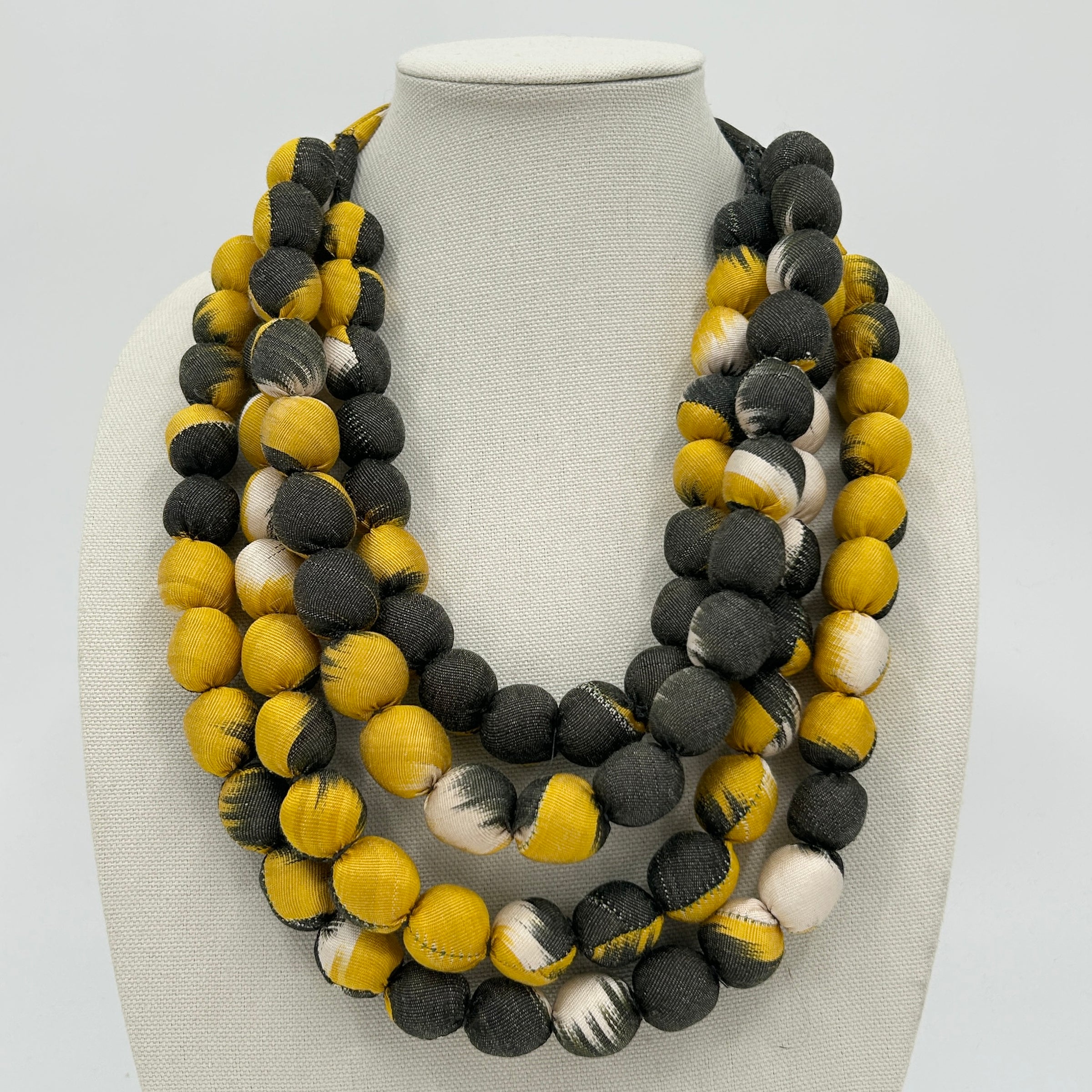 Golden Noir Ikat Necklace