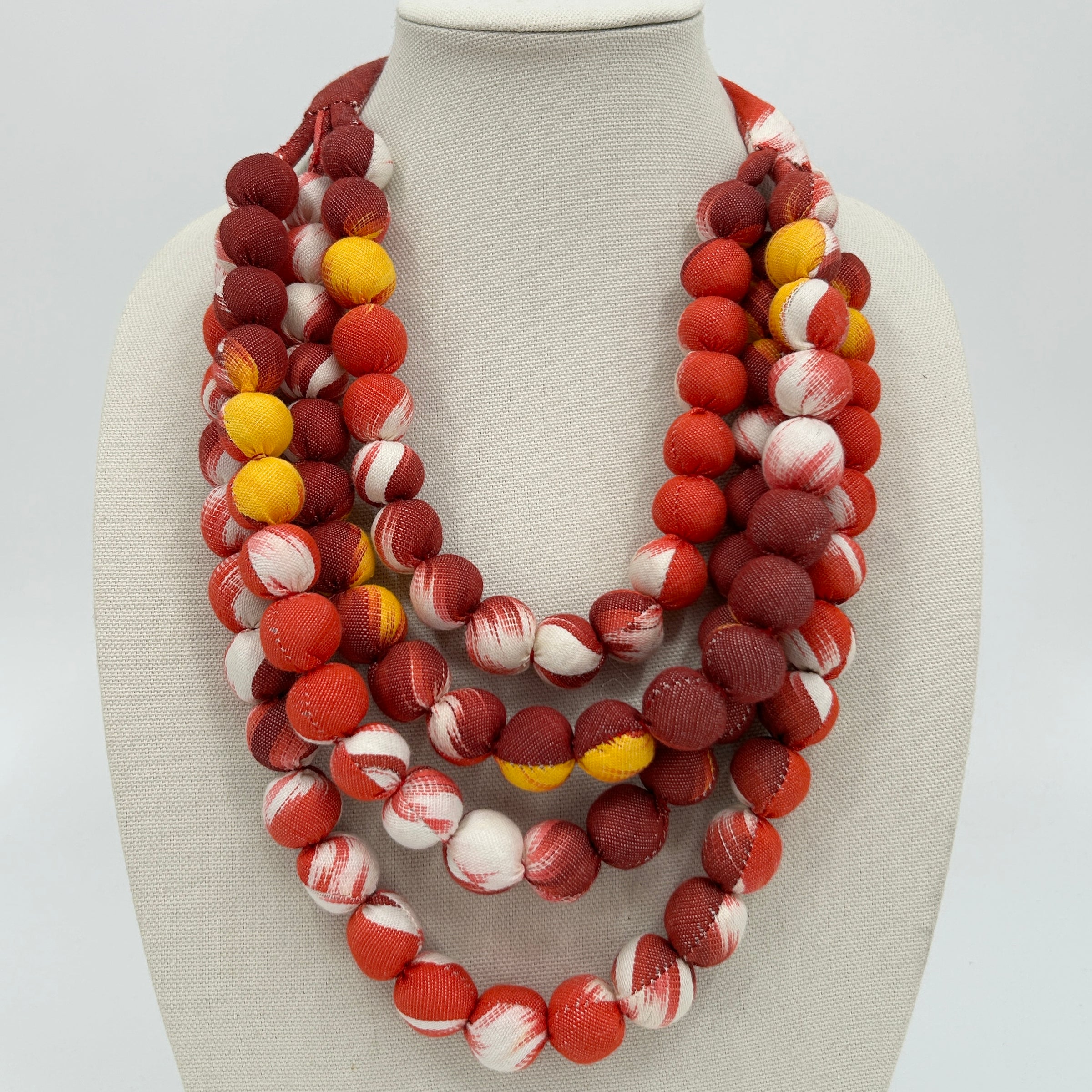 Saffon Flame Ikat Necklace