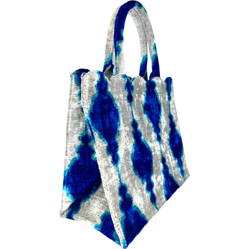 Blue and WhiteHazel Scalloped Tote