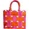 Pink and Orange Hazel Scalloped Tote