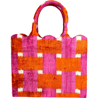 Pink and Orange Hazel Scalloped Tote