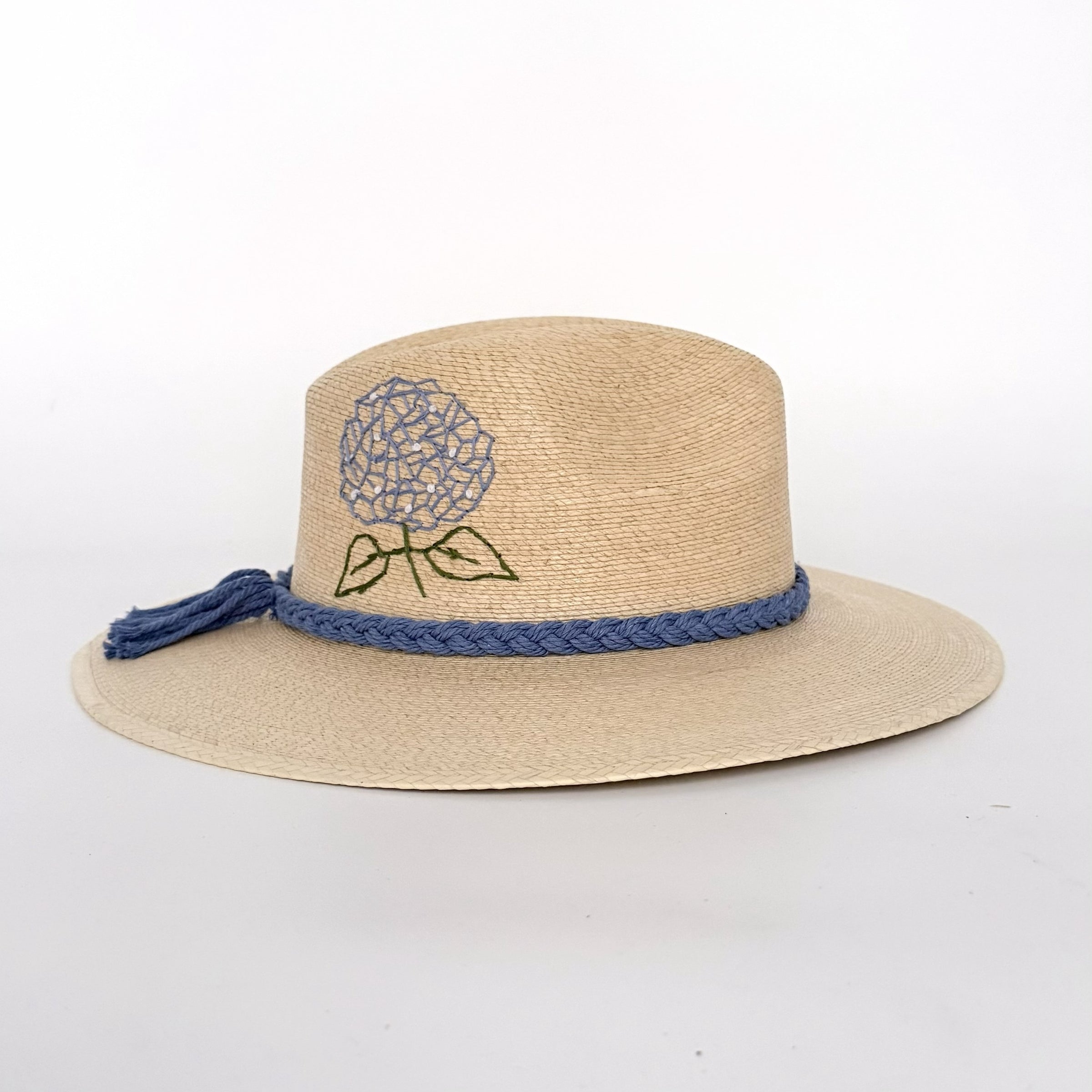Baldiz "Blue Hydrangea Blossom" Sand Palm Hat
