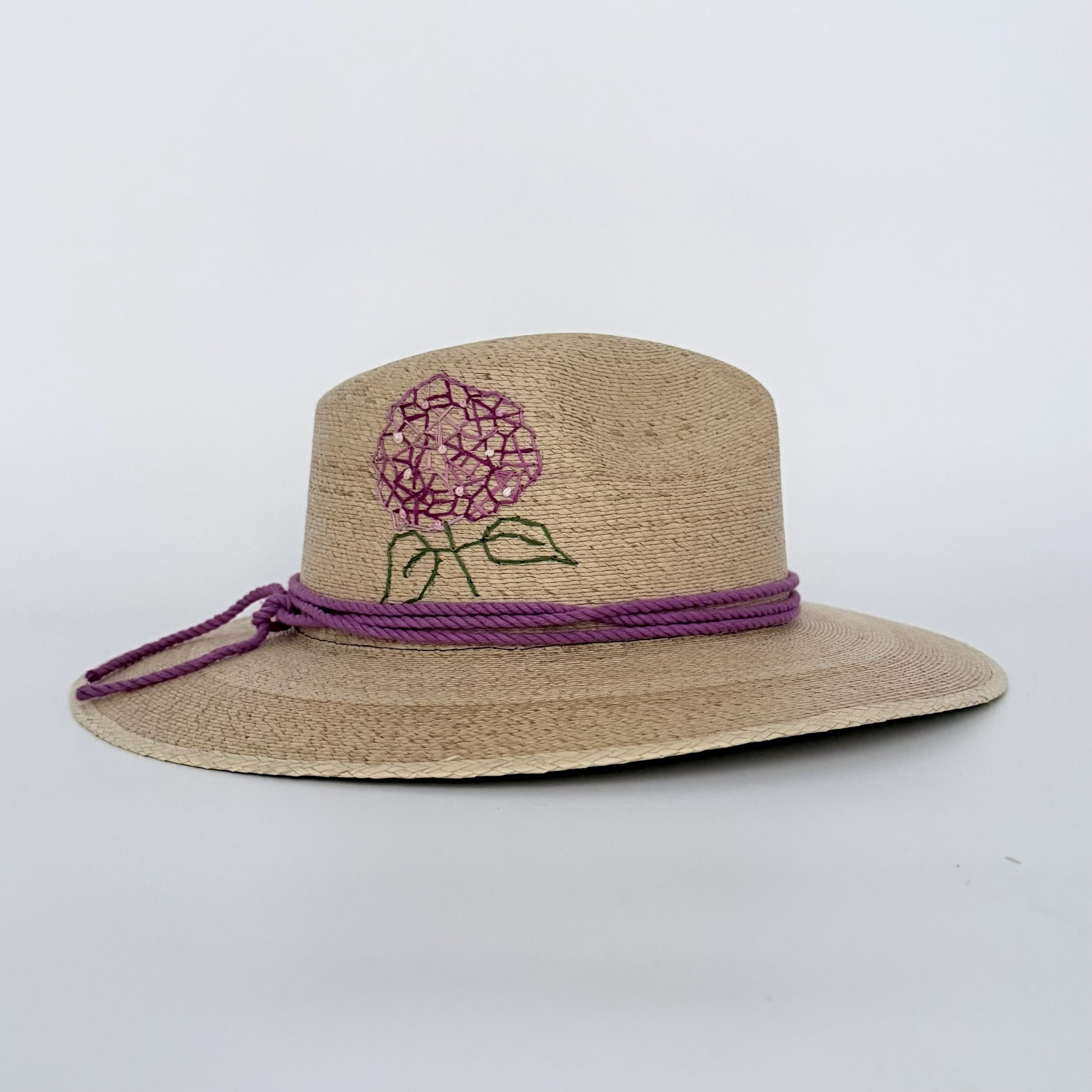 Baldiz "Pink Hydrangea Blossom" Sand Palm Hat