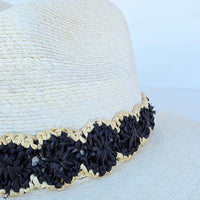 Baldiz Palm Hat with Black Raffia Band