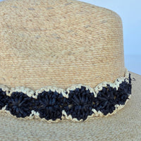 Baldiz Palm Hat with Black Raffia Band