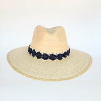 Baldiz Palm Hat with Black Raffia Band