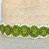 Baldiz Palm Hat with Olive Raffia Band